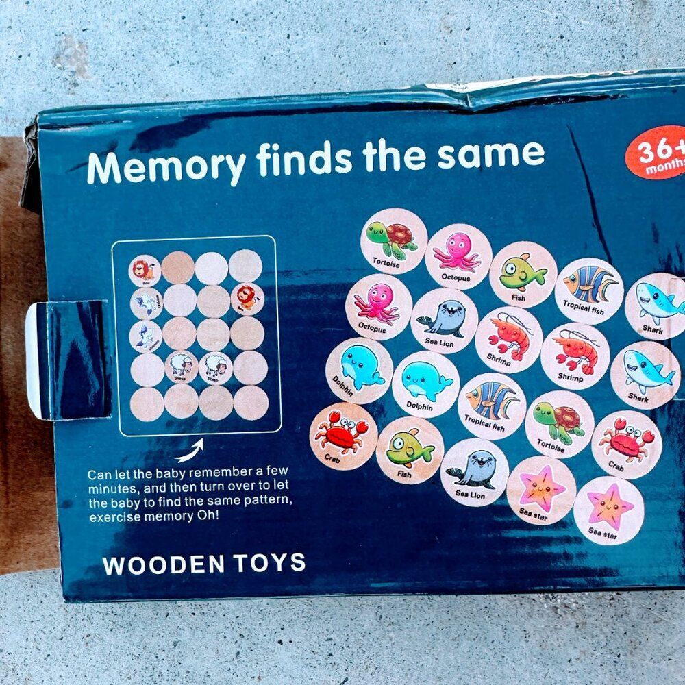 Memory Game Wood Circles Educational Toy for Kids Matching Game